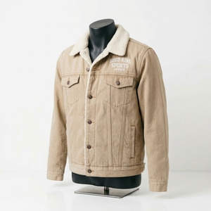 Wholesale Men's Denim <b>Sherpa</b> Jacket Fleece <b>Lined</b> Winter Trucker Jacket Custom Logo Heavyweight Denim Jacket - Product Image 3