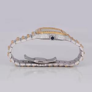 Reloj de Diamantes Personalizado con Moissanita VVS1, Estilo Hip Hop, Mecánico, Certificado, en Oro Blanco, Automático, Unisex, para Hombre - Product Image 4