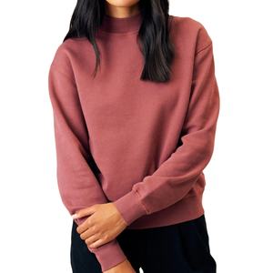 เสื้อสเวตเชิ้ตคอเต่าแขนยาวทรงหลวมผ้าฝ้าย 100% สไตล์สตรีทแวร์สำหรับผู้หญิง  ขายดี ปรับแต่งได้  ขอบเอวยางยืด - Product Image 2