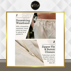Pantalones de Lino Sueltos, Ligeros, Impermeables, de Secado Rápido, Antiarrugas, de Diseño Moderno, con el Más Alto Estándar de Calidad Superior - Product Image 4