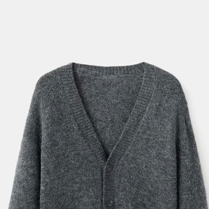 Customized Your Own Design Custom Embroidery Printed Winter Men <b>Cardigans</b> 100% Wool <b>Thick</b> 2025 New Arrival - Product Image 3