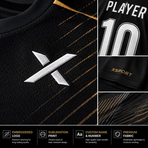 Ensemble de maillots de football X Men à manches courtes, col rond, imprimé géométrique, polyester, séchage rapide, respirant, pour toutes les saisons, vêtements de sport OEM/ODM - Product Image 4