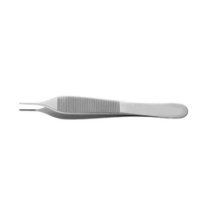 Pinzas de Disección Perry de Acero Inoxidable de Alta Calidad, Curvadas Finas con Mordaza Serrada de 125mm, Pinzas Delicadas para Apósitos y Tejidos - Product Image 1