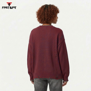 Pull d'hiver unisexe le plus populaire, surdimensionné, à manches longues, en coton épais 100 %, pour femme - Product Image 2
