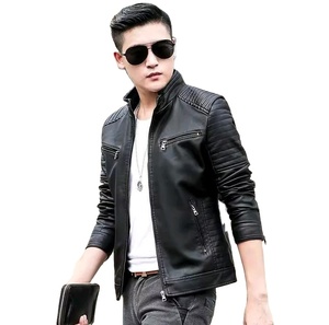 Chaqueta de cuero para motocicleta reversible y ajustada para hombre, nueva colección otoño-invierno, con cuello alto, impermeable, de secado rápido y transpirable. - Product Image 2