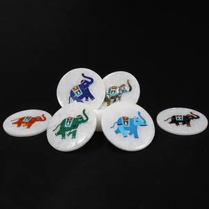 Sous-verres en pierre indienne faits à la main avec incrustation de marbre, motif éléphant, élégant ensemble de sous-verres pour table basse, cadeau - Product Image 2