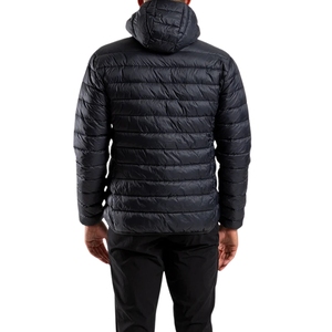 OEM Custom Men's Plus Size Winter Quilted <b>Jacket</b> Vintage Waterproof Windbreaker Zipper Hoodie Embroidered Casual Snow Wear - Product Image 3