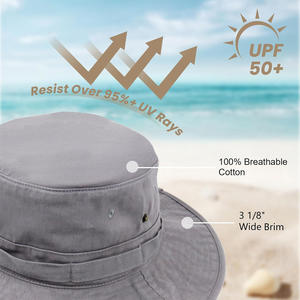 Sombrero de Pescador de Ala Ancha con Bordado Personalizado, Protección UV, para Viajes al Aire Libre, Casual, Moda Urbana - Product Image 2