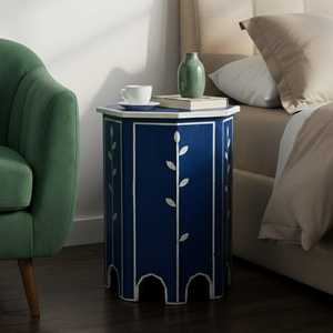 Table console au sol Belladec BI-WT297, design floral, personnalisée, faite à la main, en os poli, moderne et légère, pour salon - Product Image 3