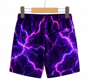 กางเกงว่ายน้ำแบบลำลองกางเกงขาสั้นบอร์ดพิมพ์ลายสายฟ้าของผู้ชาย - Product Image 6