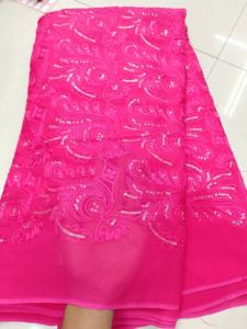 ผ้าจอร์เจตต์วิสโคสแท้คุณภาพพรีเมียม ผ้าปักลายสำหรับตัดชุดดีไซเนอร์ วัสดุสำหรับเสื้อผ้าสตรี ขายส่งจากผู้ผลิต - Product Image 5