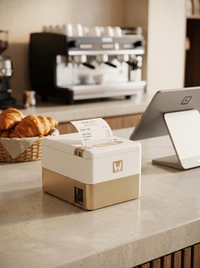 เครื่องพิมพ์ใบเสร็จและฉลากความร้อน POS รุ่น P20 Mini ขนาด 58 มม. สีแชมเปญโกลด์ พร้อมพอร์ต USB+BT - Product Image 6