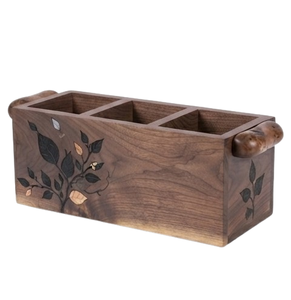 Support de Couverts et Cuillères en Bois Peint à la Main, Type Caddy de Table, Durable, pour Cuisine et Maison - Product Image 3