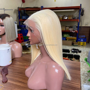 Pelucas de cabello humano premium con encaje frontal, cabello virgen vietnamita, peluca frontal HD con encaje, peluca larga estilo bob, lisa y sin enredos. - Product Image 2