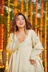 Conjunto de Vestido Palazzo y Dupatta de Diseño Étnico Elegante para Mujer, Ideal para Bodas y Fiestas, Vestido Anarkali de Secado Rápido - Product Image 4