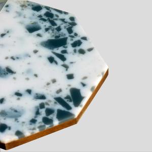 Sous-verre en résine personnalisé avec fleurs séchées pressées, irrégulier, pour tasses à thé et café, décoration d'intérieur en agate d'Inde - Product Image 5