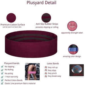Juego de bandas de resistencia de 3 piezas para Fitness, bandas elásticas de ejercicio para Yoga, estiramiento, sentadillas, bandas de látex Premium para trabajo de glúteos - Product Image 5