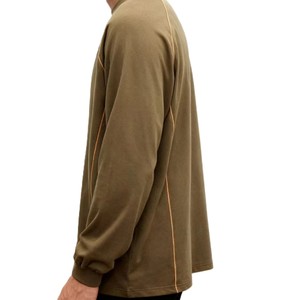 Men's Custom logo <b>Raglan</b> <b>Sleeve</b> Panel Design Long <b>Sleeve</b> <b>T</b>-<b>shirt</b> Contrast Color Top stitching Decoration <b>t</b> <b>Shirt</b> for Men - Product Image 3
