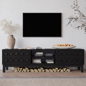 Mobile TV Moderno Stile Mid-Century da 75 Pollici con 4 Cassetti e Funzionalità di Gestione Cavi - Product Image 6