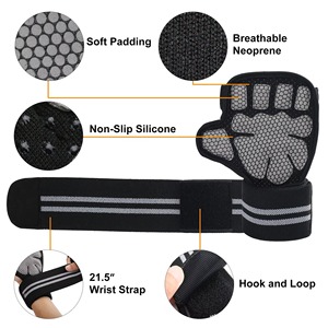 Guantes de Gimnasio Unisex al por Mayor con Protección Completa de la Palma y Soporte para Muñeca, para Levantamiento de Pesas, Powerlifting y Entrenamiento - Product Image 3