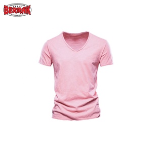 Berrak-Camiseta 100% de algodón para hombre, Camiseta con cuello en V, diseño de moda, camisetas ajustadas, camisetas de manga corta - Product Image 1