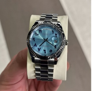 Montre de plongée Daydate Ice Blue Jubilee Seiko Miyota 8285 Movement MOD en acier inoxydable 20 mm, analogique, sport, résistante à l'eau 50 bars - Product Image 2