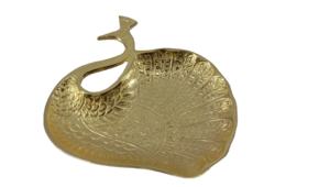 24 Carat Gold Plated Serving Bowl Gift <b>Item</b> Bowl with Spoon Unique Design Gold Dry Fruit Bowl Home and Table <b>Decor</b> - Product Image 2