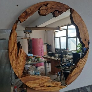 Espejo de Pared de Madera Estilo Provincial Francés, Elegante Espejo de Pared de Madera para Decoración de Estilo Antiguo, Espejo Colgante al por Mayor - Product Image 6