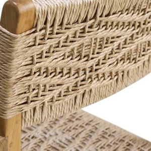 Minimalist Outdoor Dining <b>Chairs</b> made of Natural Teak <b>Wood</b> with Rattan Weave Perfect for Home Decoration Furniture - Product Image 6
