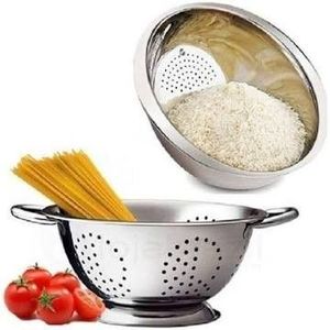 Home Cooking Stainless Steel <b>Colander</b> For Cleaning Fresh Produce Pasta Rice Vegetables And Boiled Ingredients - Product Image 1