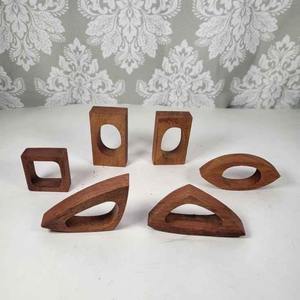 Juego de servilleteros de madera ecológicos, soporte para servilletas de madera maciza de primera calidad, accesorio para mesa de comedor de madiha art and crafts - Product Image 6