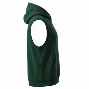 Chaleco de Forro Polar con Capucha 100% Algodón para Hombre, Chaqueta sin Mangas con Bolsillos, Ropa Casual de Invierno - Product Image 4