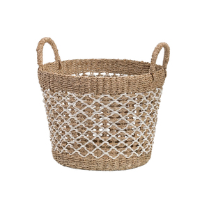 Exclusive Seagrass Basket Handmade Eco-Friendly Rustic Kitchen & Laundry Storage Organizer Multifunction Factory Direct Price - Product Image 1