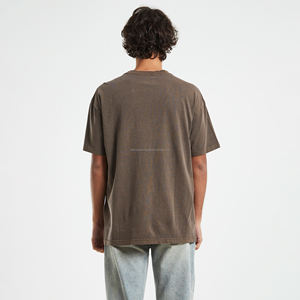 T-shirt surdimensionné à épaules tombantes pour hommes T-shirt blanc en coton épais avec impression personnalisée T-shirts pour hommes Vente en gros - Product Image 2