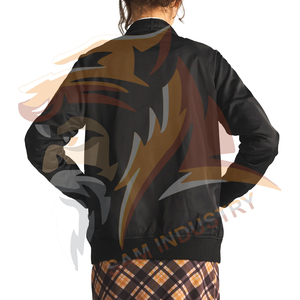<b>Women's</b> High Quality Casual Fashion Silk Satin <b>Bomber</b> <b>Jacket</b> Custom Thick Breathable Varsity Design Satin <b>Jacket</b> - Product Image 2