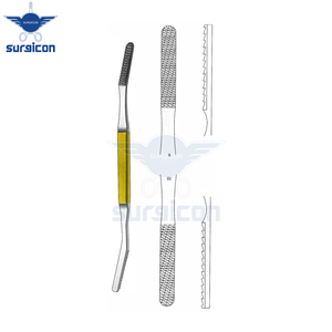Râpes nasales Fomon 20,5 cm / 8 pouces, angulaires avec inserts en carbure de tungstène TC 40 x 7 mm Fig. 9/10 pour une mise en forme précise des os nasaux - Product Image 4