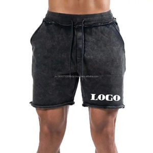 2024 Streetwear fabricant poids lourd en gros respirant éponge française impression graphique 100% coton personnalisé hommes lavage à l'acide Shorts - Product Image 5