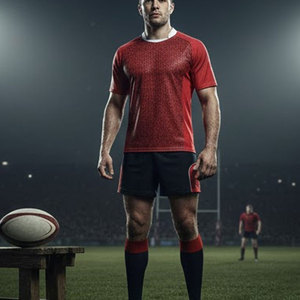 ชุดกีฬารักบี้ 100% โพลีเอสเตอร์ ระบายอากาศได้ดี บริการ OEM คุณภาพพรีเมียม สำหรับผู้ใหญ่ - Product Image 6