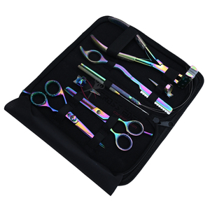Rainbow Micro <b>Ring</b> and Tape In Hair Extension Tool Bundle with 7 In Tape In Plier Barber Scissor <b>Thinning</b> Scissor Loop Hook Set - Product Image 1