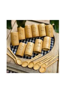 แก้วไม้ไผ่ธรรมชาติรักษ์โลก ทำด้วยมือ ทนทาน ใช้ซ้ำได้ เหมาะสำหรับรีสอร์ท บาร์ ชายหาด งานแต่งงาน และงานอีเว้นท์ต่างๆ - Product Image 4