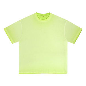 เสื้อยืดโอเวอร์ไซส์ผู้ชาย ล้างสีแบบแอซิดวอช ผ้าฝ้ายฟลีซคุณภาพสูง เสื้อผ้าแฟชั่นสตรีทแวร์ลำลองสีพื้น - Product Image 1