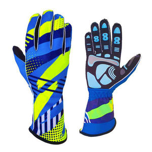 Custom Sublimated Kart Racing Gloves-Anti-Slip Silicone Coating Breathable Full Finger Design Unisex High Quality Manufacturer - Product Image 5
