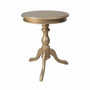 Mesa de Centro Moderna Redonda de Metal con Tapa de Vidrio Templado y Base Decorativa para Sala de Estar, Hogar, Hotel, Cafetería - Product Image 6