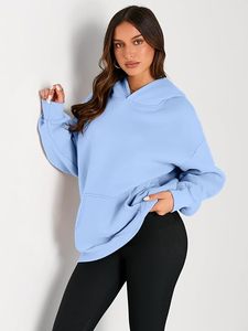 Sudadera con Capucha Extra Grande Personalizada para Mujer, Hombros Caídos, Color Sólido, Felpa de Algodón, Fabricante de Sudaderas - Product Image 2