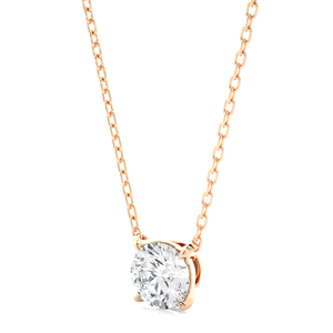 Pendentif de collier de mariage en or 18 carats avec diamant de laboratoire taille ronde, en une seule pièce, pour les acheteurs en gros - Product Image 6