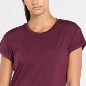 T-shirt pull-over pour femme à prix abordable, personnalisé, uni, teint, nouvelle collection, vente chaude - Product Image 6