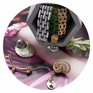 Joyería de moda de lujo para mujer Pendientes exquisitos chapados en oro de 14 quilates - Product Image 1