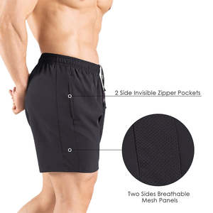 Shorts d'été pour hommes, pantalon décontracté fin à cinq points, grande taille, ample, en soie glacée, séchage rapide, confortable et respirant - Product Image 6