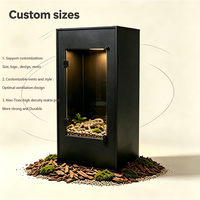 Terrarium en PVC imperméable pour gecko léopard, jeune serpent de maïs, python boule, enclos pour reptiles 80x40x40cm