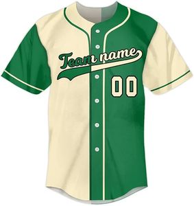Custom Your Own Design Baseball Shirts Embroidery Print Logo Adult Sublimated Button <b>Down</b> Blank Baseball Jerseys - Product Image 5
